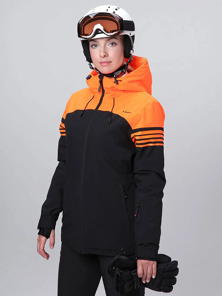 Women's ski jacket loap lawela black-org black s