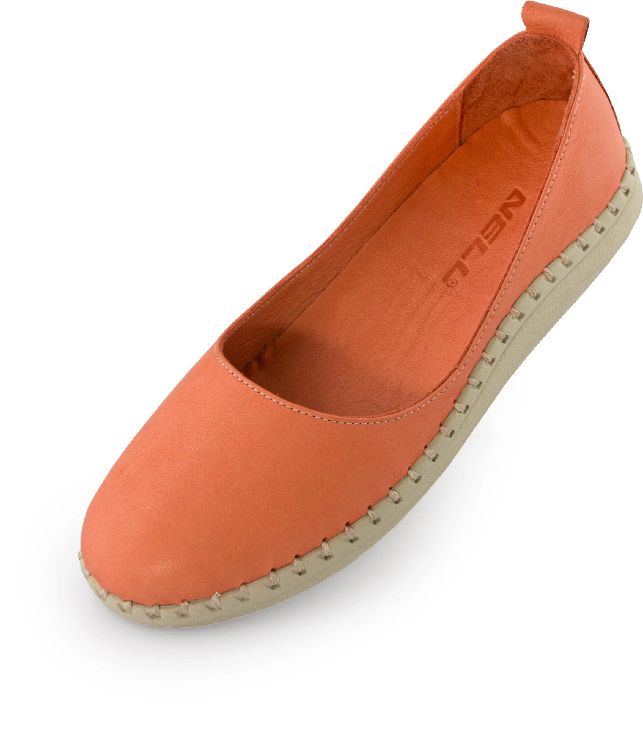 Dames Leren Ballerinas Nell Pumpkin Oranje 41
