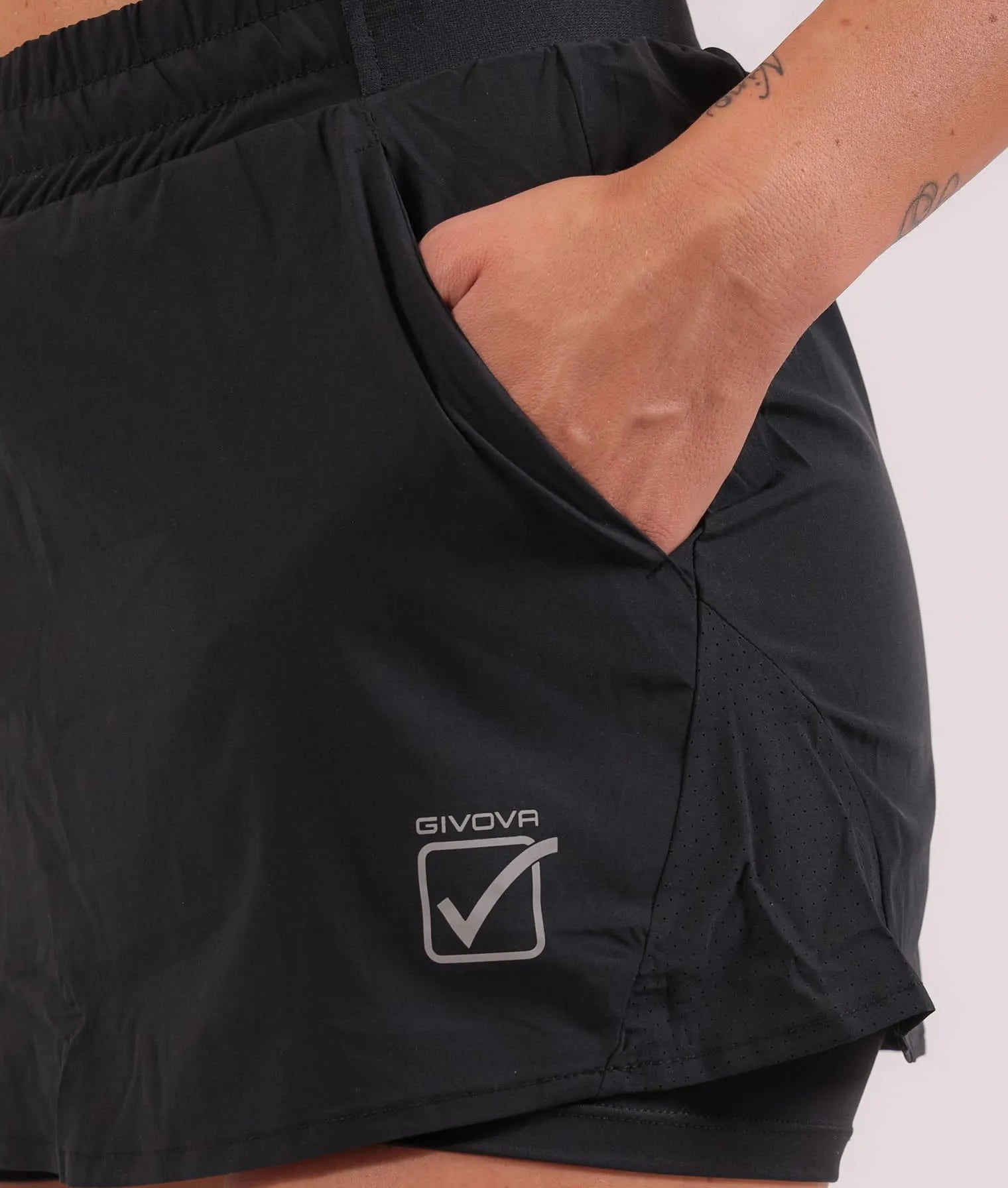 Women's sports skirt givova padel fitness black m