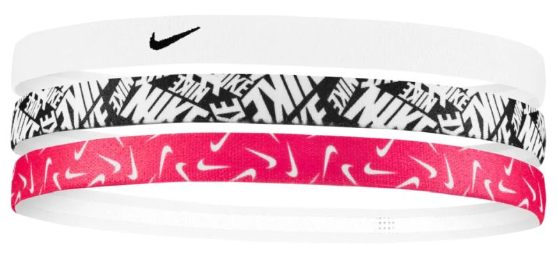 Nike Head Bands 3-balení bílé růžové černé barvy