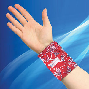 Aqua Coolkeeper Cooling Wristband Red Western M