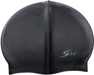 Slife Silicone Swimming Cap Black