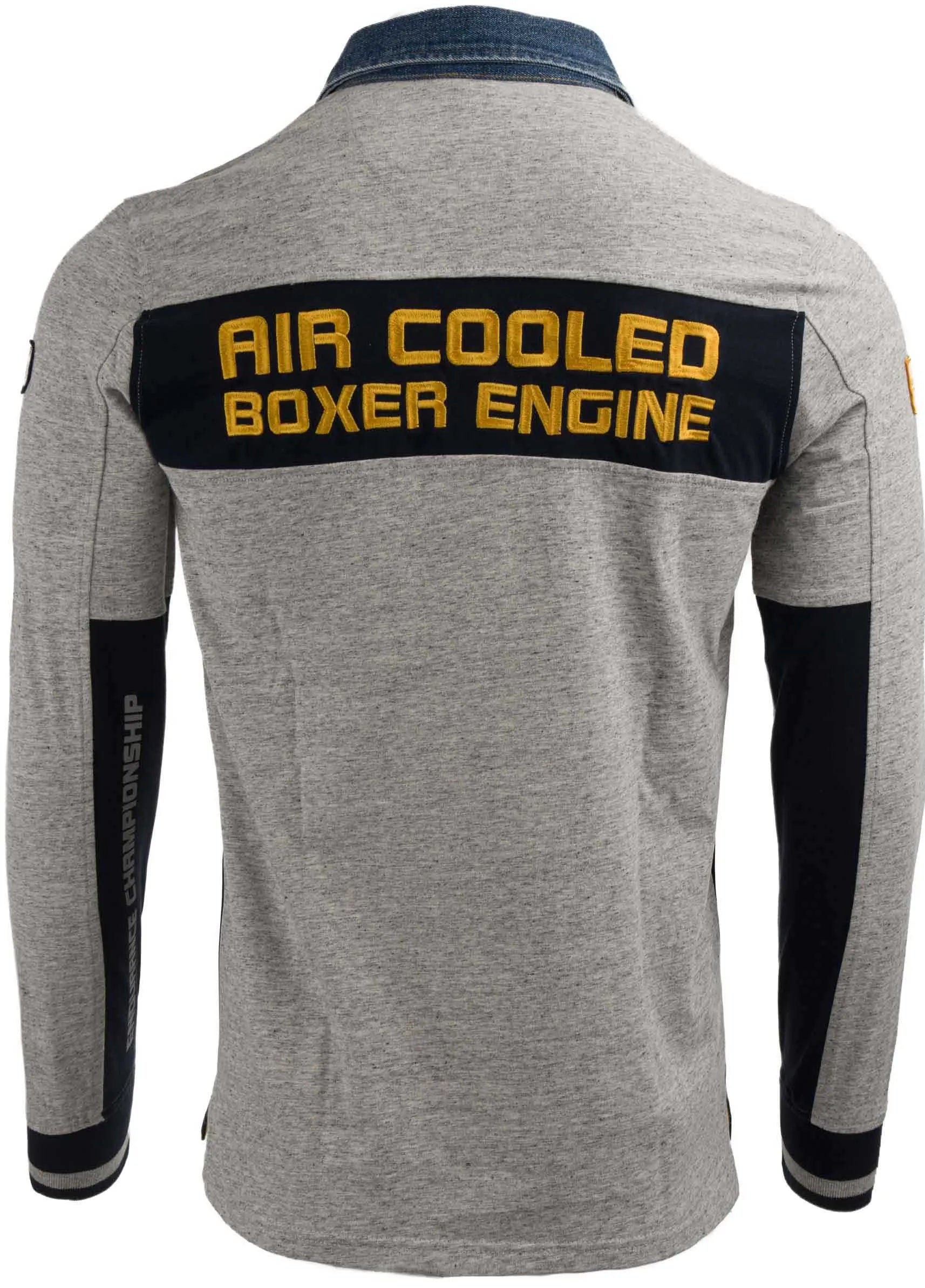 Men's t-shirt state of art rugbyshirt colorblocking heavy jersey gray m