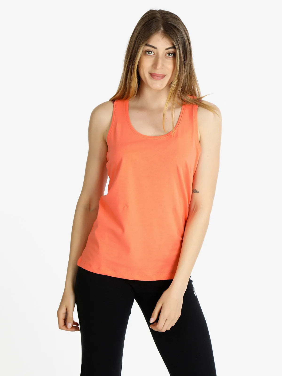 Women's tank top athl. dpt diga coral orange xl
