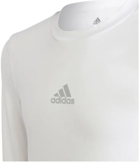 Adidas Jr TechFit T-Léine Teirmeach Leanaí Bán 140
