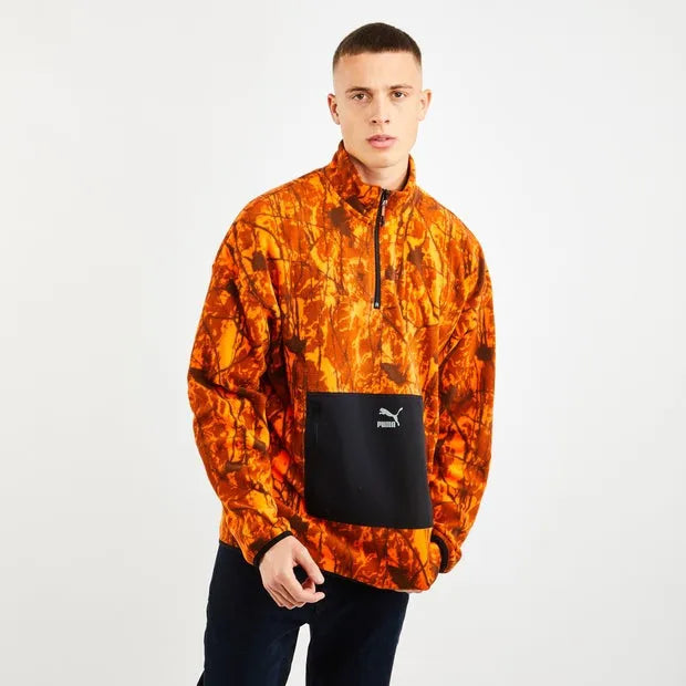 Pánské mikiny puma dvojité vidění po celé tiskové mikině, s