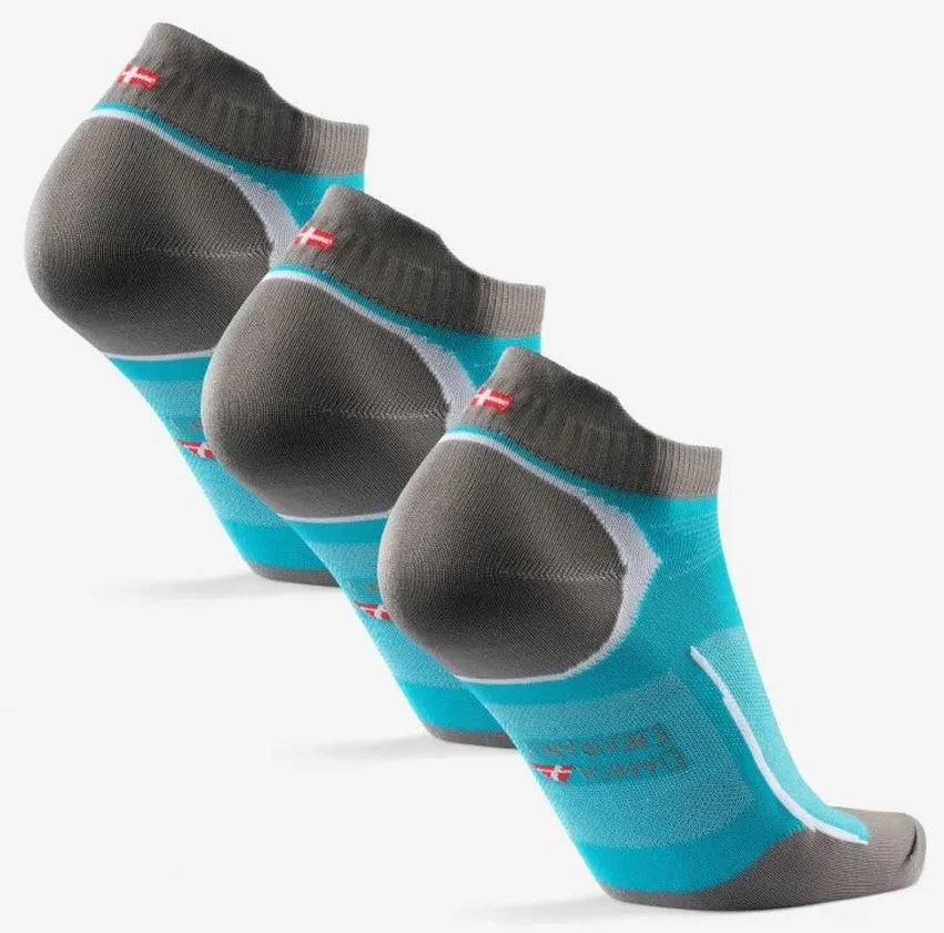 Low Cut Pro Running Socks 3-Pack Carib Blue 39-42