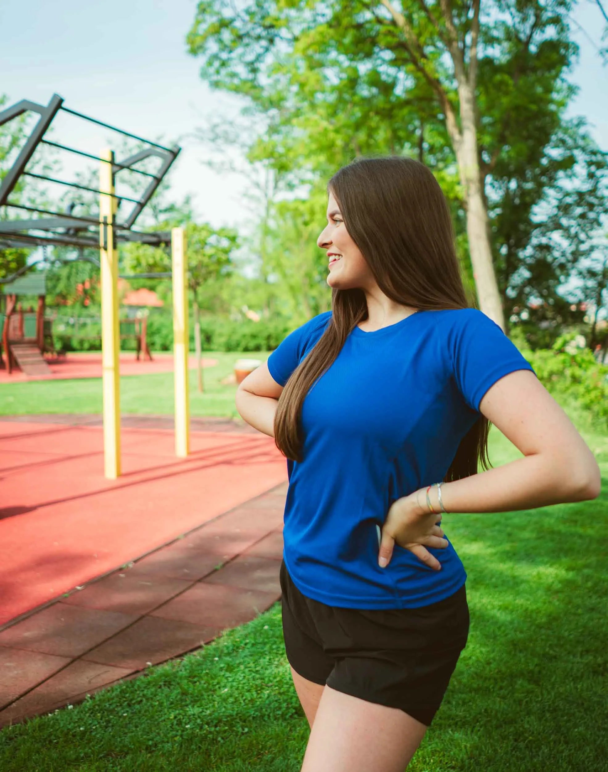 Ladies Sport T -tröja jumper kobolt xl - andningsbar & flexibel