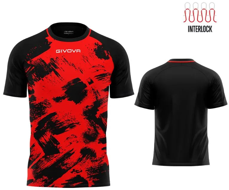 Sports t-shirt givova art interlock red-black red xs