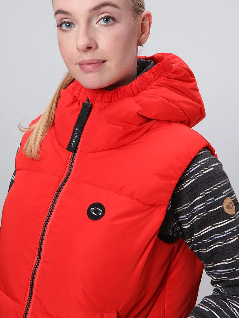 Red Ladies Vest Loaf Tamaja - Material de lână moale și cald