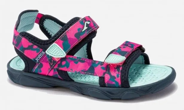 JOMA Boat Navy -Turquoise Leanaí Sandals - Méid 32