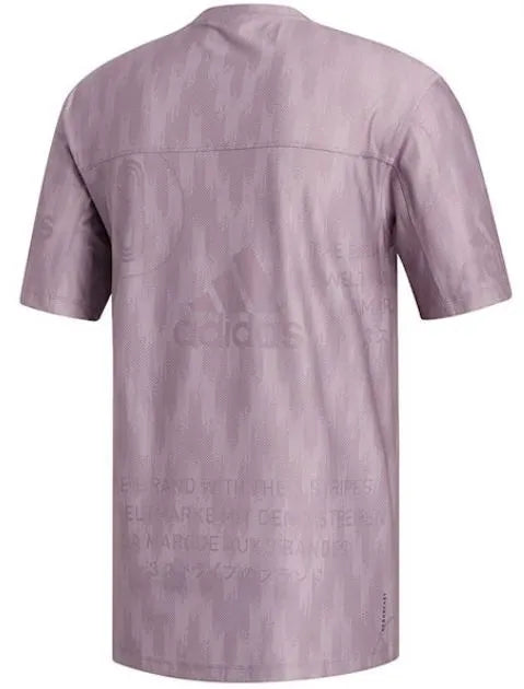 Adidas Men City Knited T -Shirt Purple - Taille m