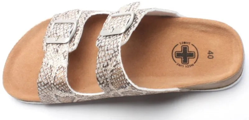 Zilveren Mediline Arco Slippers voor dames - Maat 38