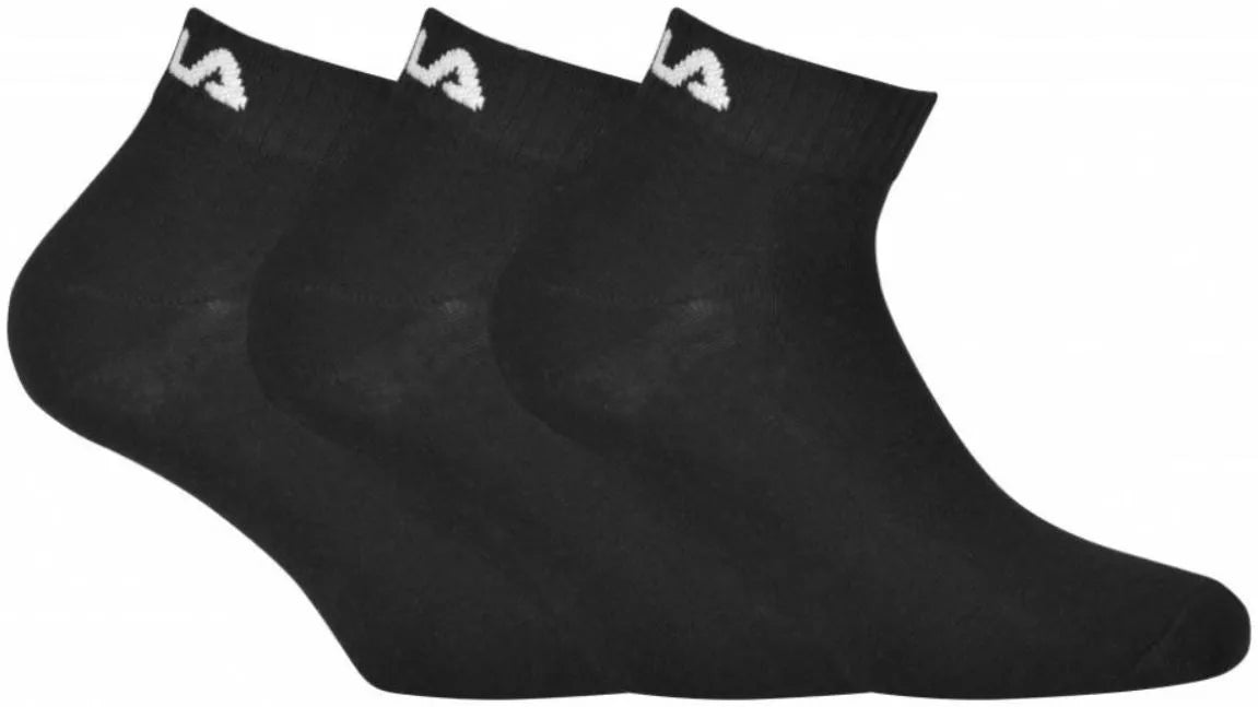Stocaí Ráithe Fila 3-Pack Dubh 35-38 Meascán Cotton