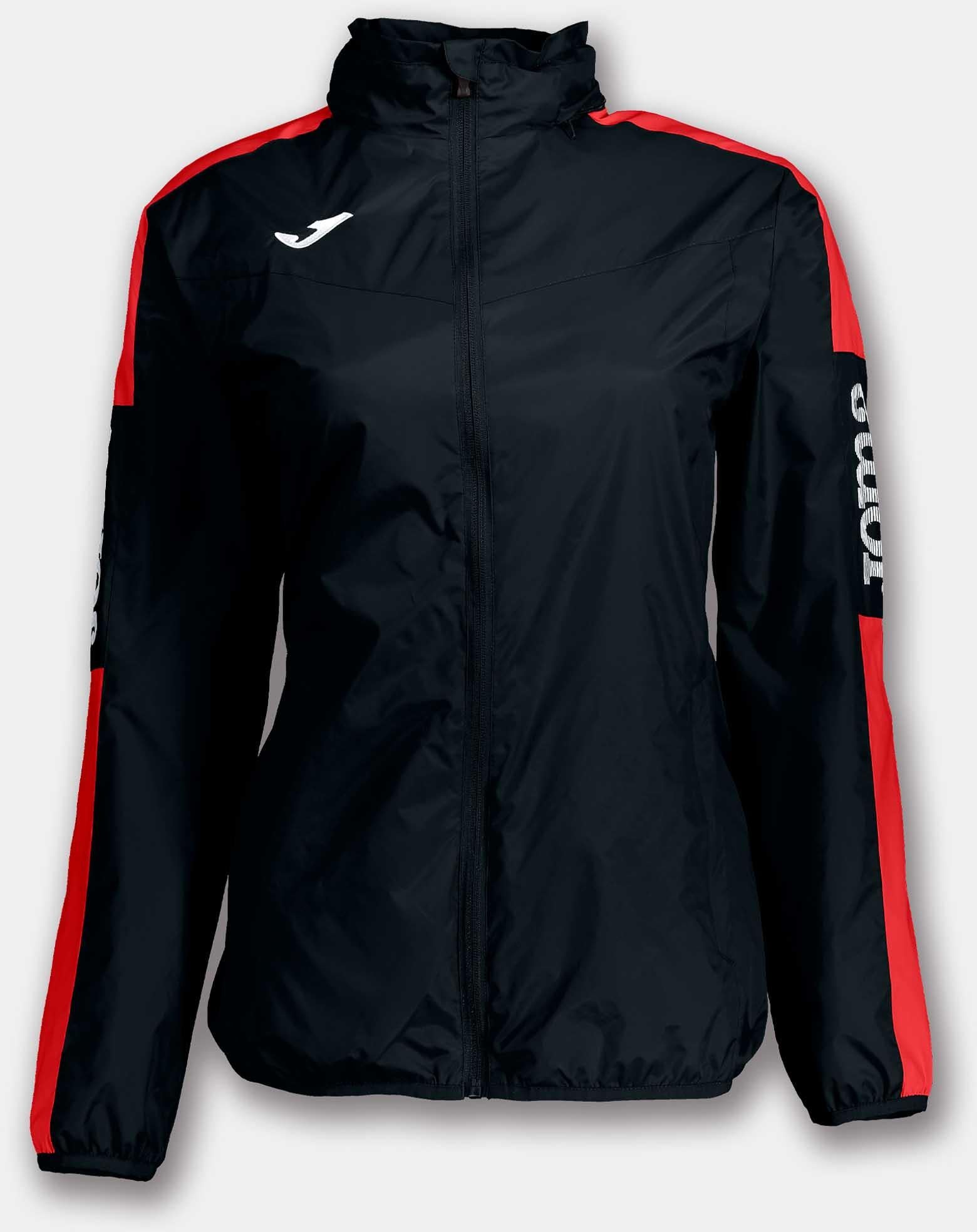 Damesjas Joma Rainjacket Championschip Iv Zwart-Rood zwart XS