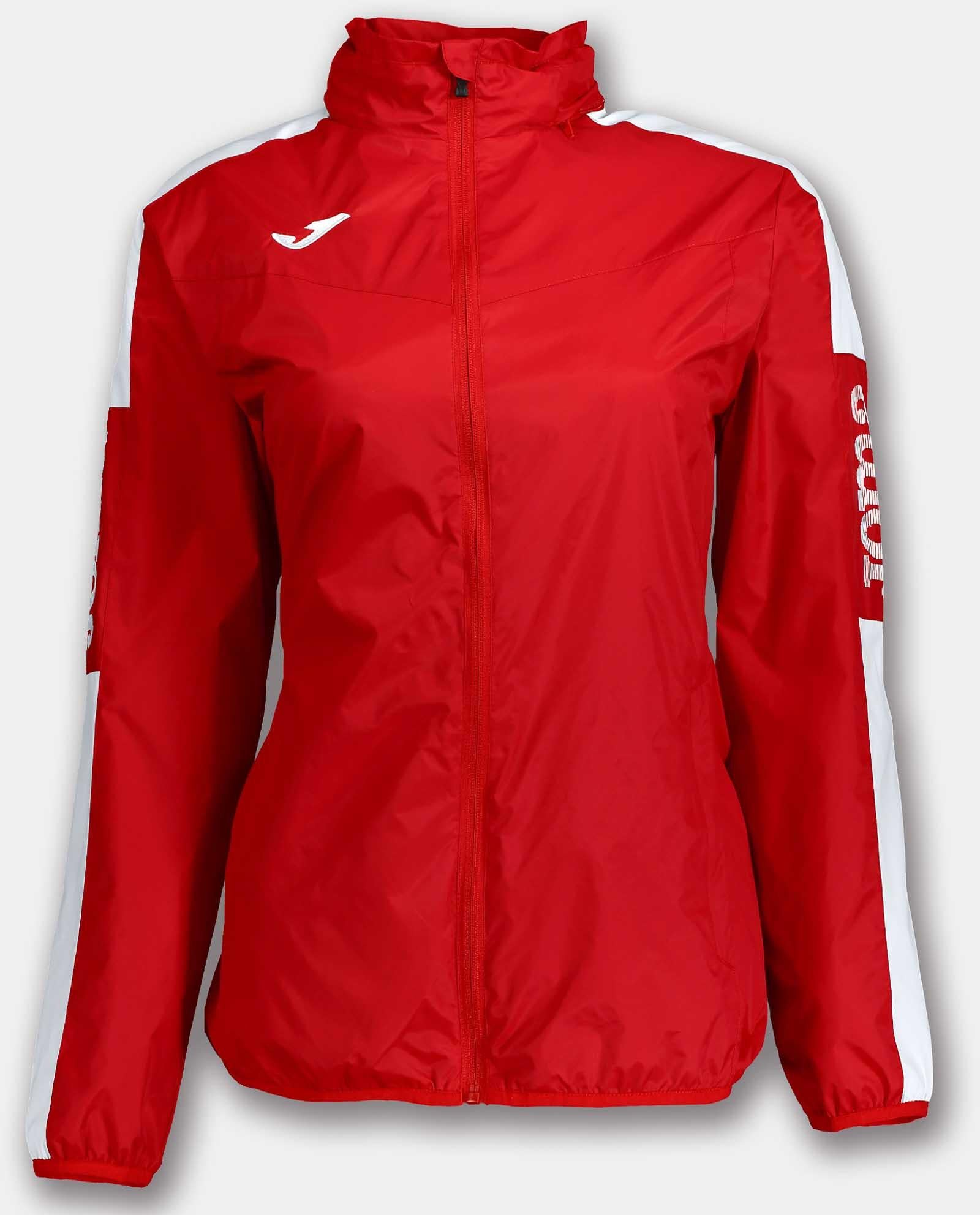 Damesjas Joma Rainjacket Championschip Iv Rood-Wit rood XS