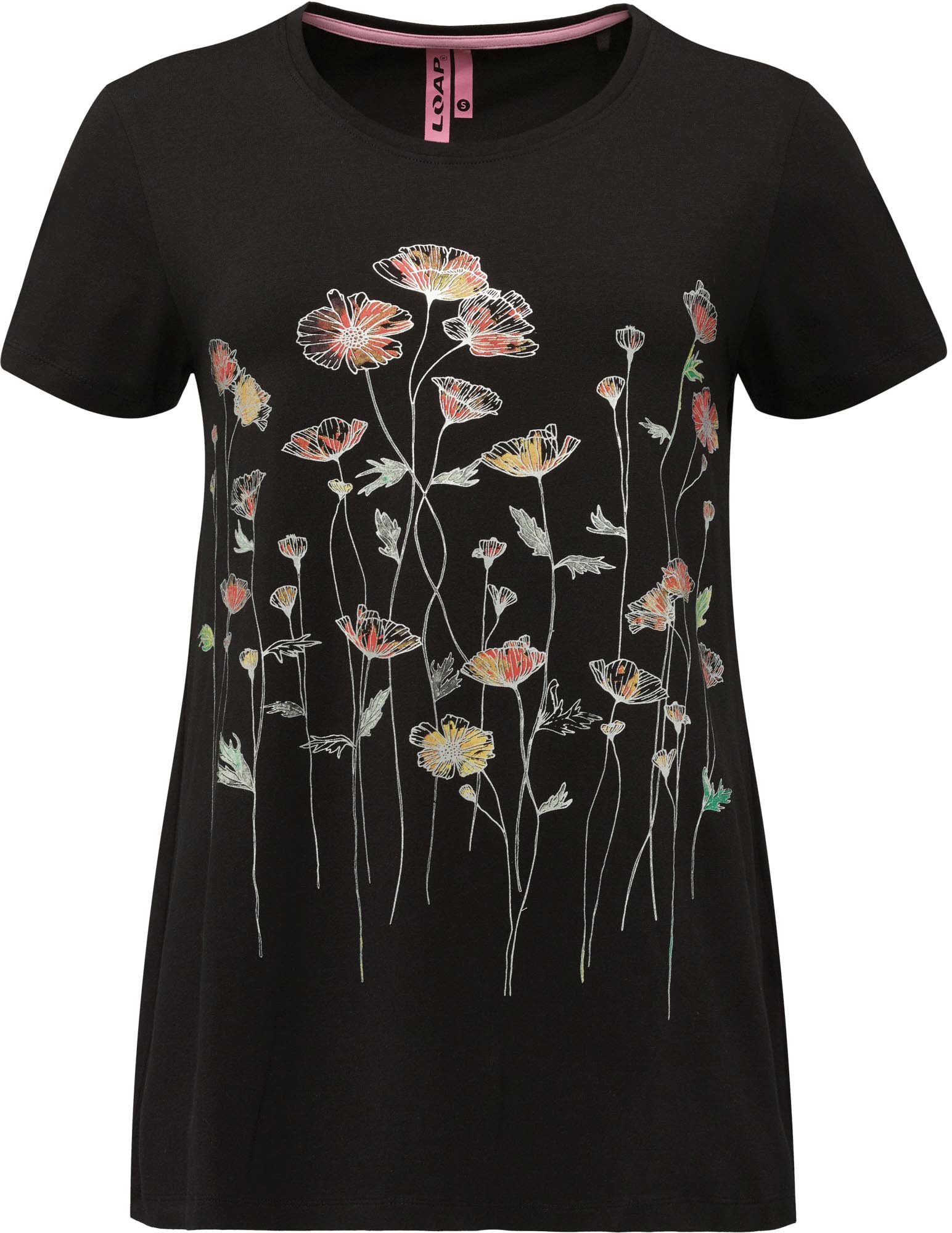 Dames T-Shirt Loap Abonie Zwart Zwart XS