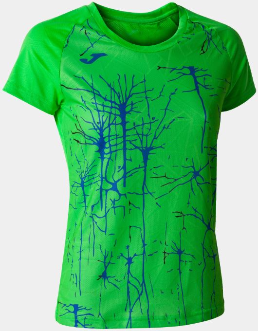Ladies Joma Elite IX T -Shirt Fluor Green - breathable & Solas