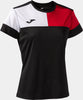 Women's T-shirt Joma Camiseta Manga Black-Red, S