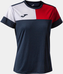 Women's T-shirt Joma Camiseta Manga Navy-Red M