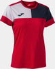 Women's T-shirt Joma Camiseta Manga Red-Navy, S