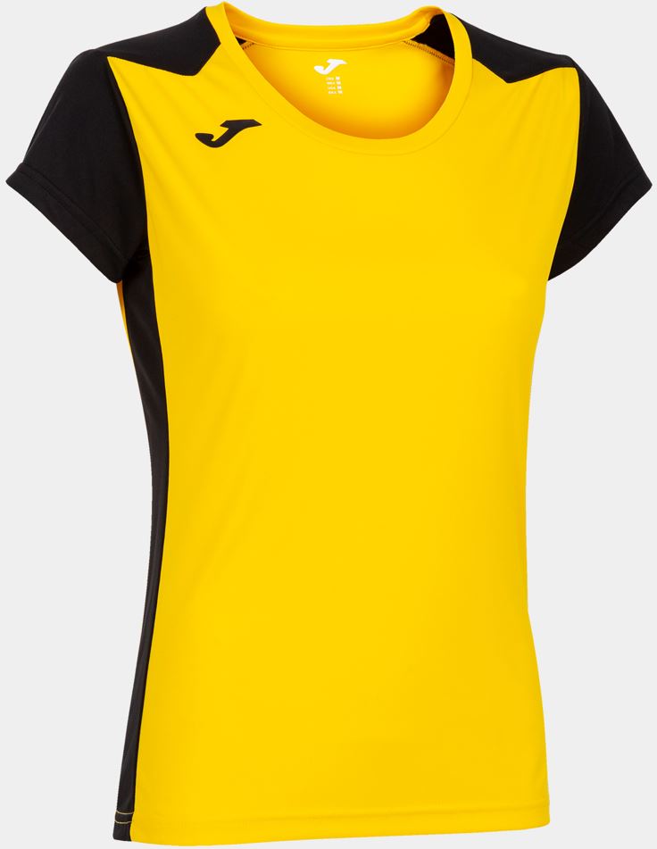 Women's T-shirt Joma Record Ii Yellow-Black Xl