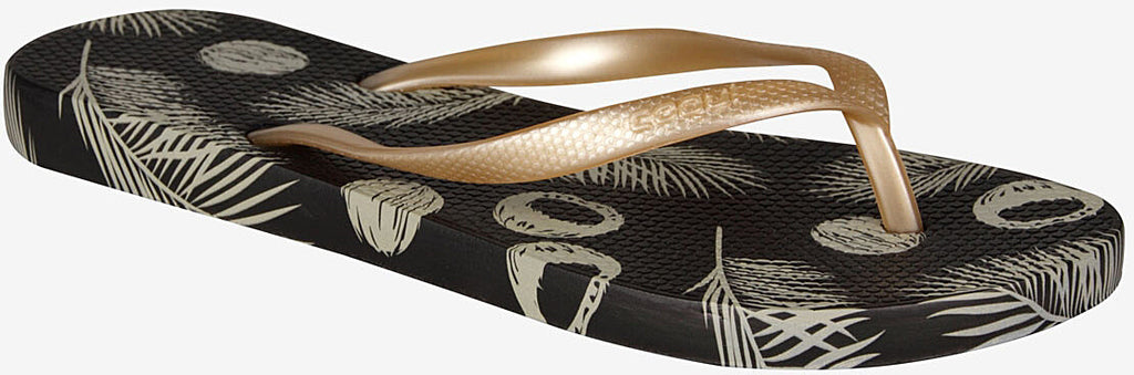 Women's Flip Flops Coqui Kaja 1325 Black-Gold 40