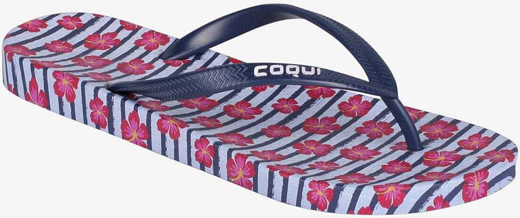 Women's Flip Flops Coqui Kaja 1327 Flower Navy 41