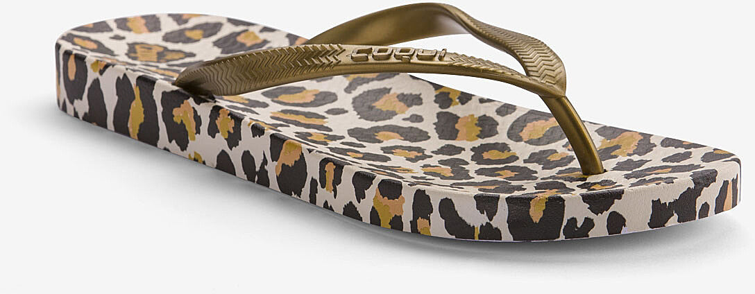 Women's Flip Flops Coqui Kaja 1327 Leopard-Gold 37