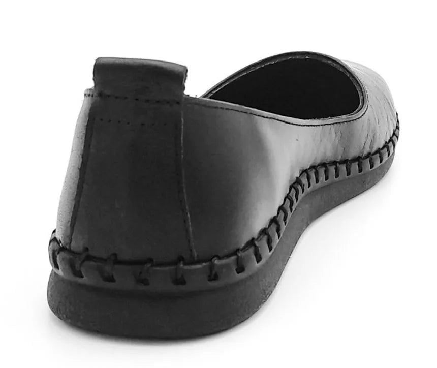 Dames Leren Ballerinas Nell Black Zwart 38