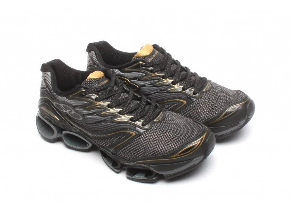 Olympikus Victory Sports Shoes Black-Gold Size 39