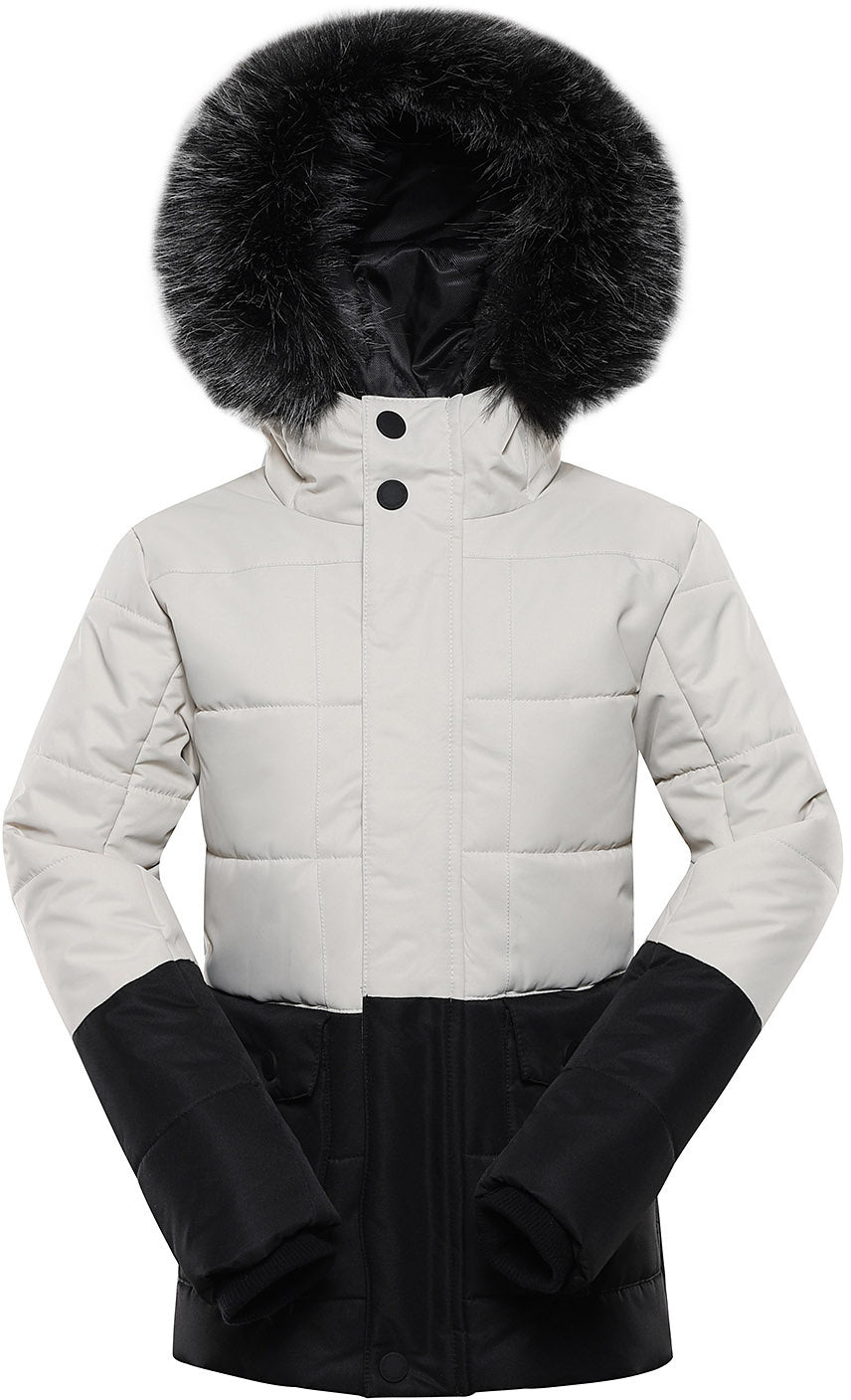 Waterdichte Kinder Winterjas Alpine Pro Egypo Wit 128-134