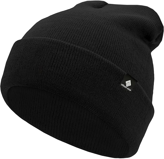 Children's Winter Hat Urban Ace Jr Cotton Cuff Beanies Black,