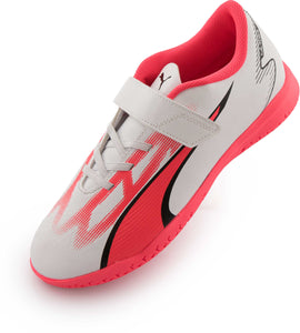 Kids Puma Jr Ultra Play It In White-Black-Fire Orchid 28