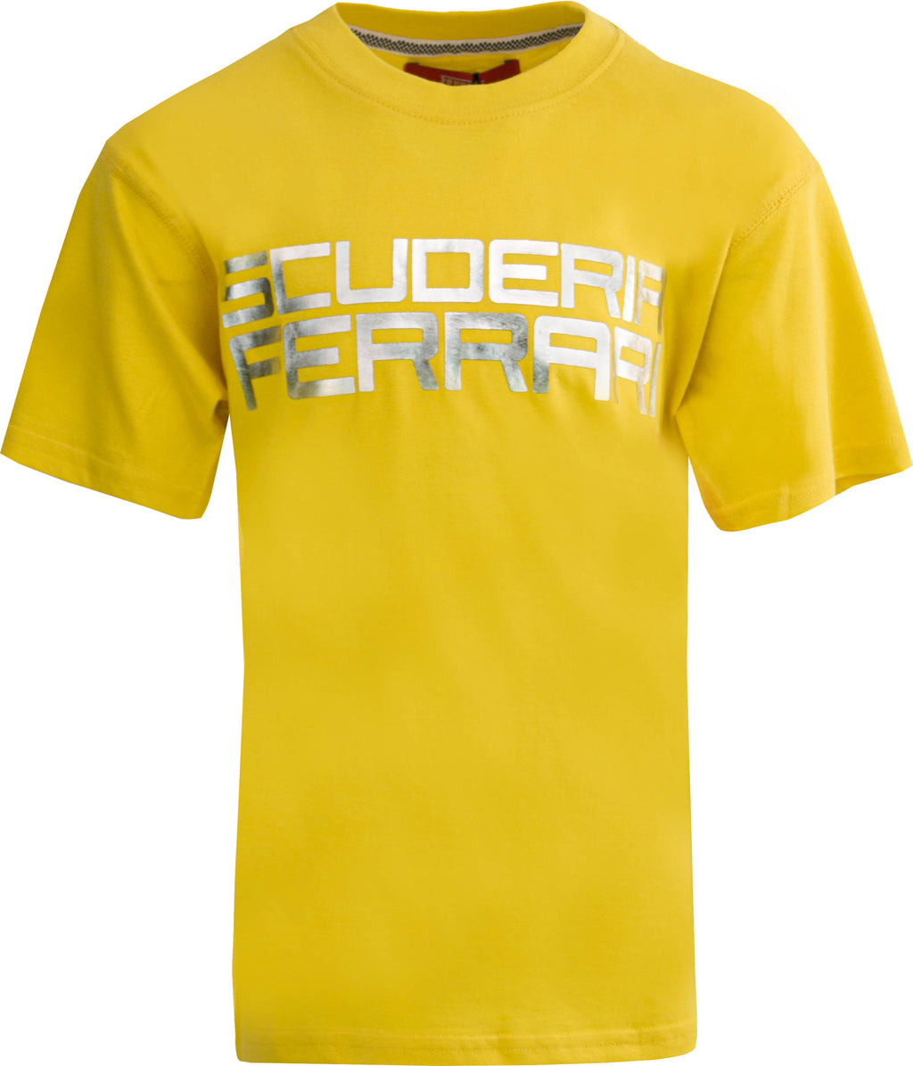 Children's T-shirt Ferrarari Jr Sf Silver T-Shirt Yellow, 7Y