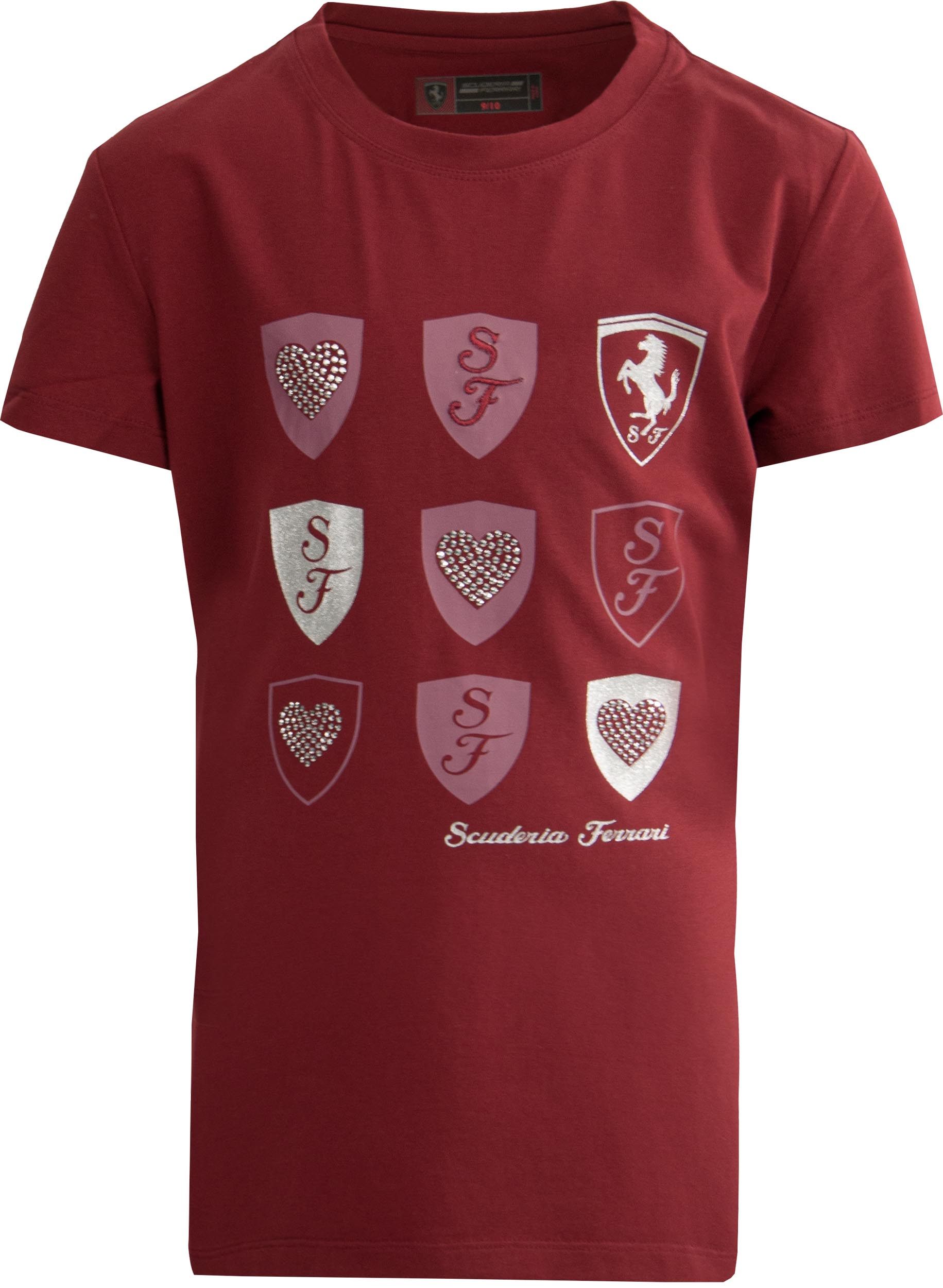 Children's T-shirt Ferrarari Jersey & Georgette Long Bordeaux, 9Y