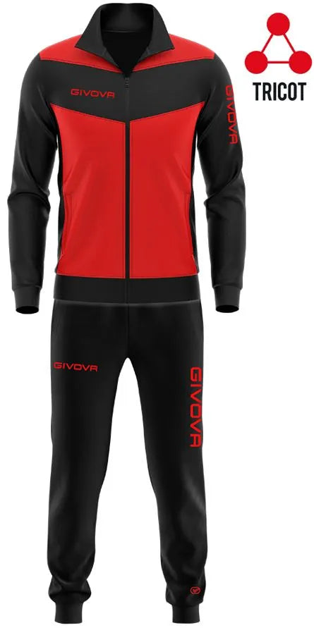 Set sport Givova Luxul Red-Black S