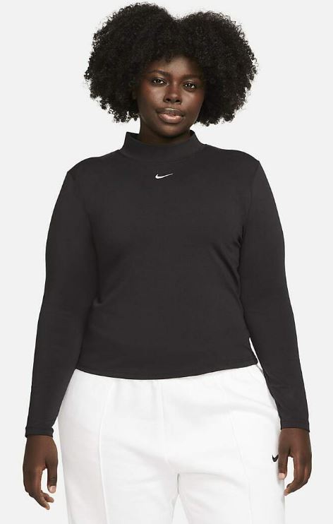 Dámské tričko Nike Essential Long Sleeve Mock Top (plus Velice) 2x