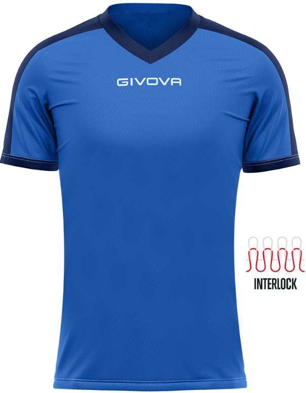 Sports T-shirt Givova Revolution Royal-Blue 2Xl