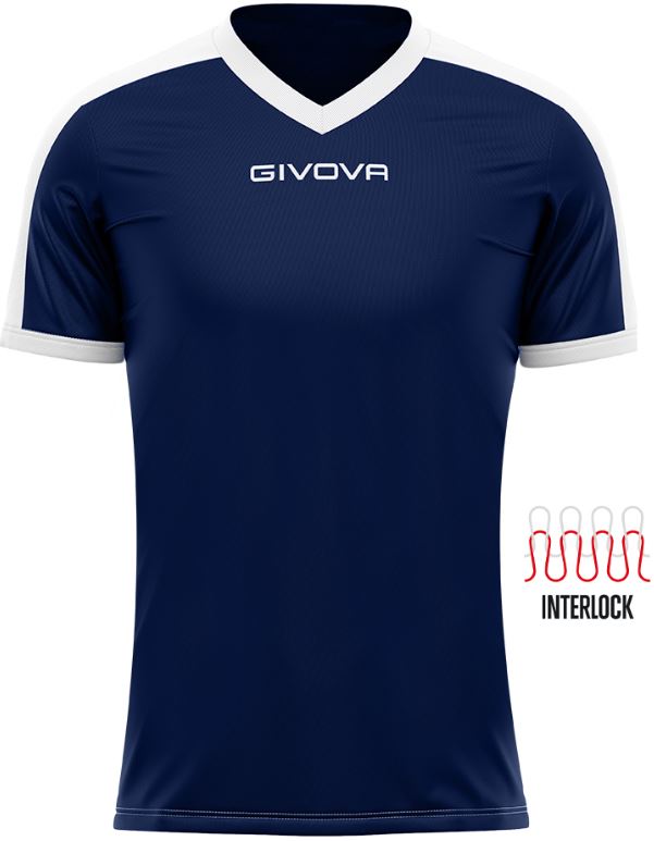 Sports T-shirt Givova Revolution Blue-White blue XL