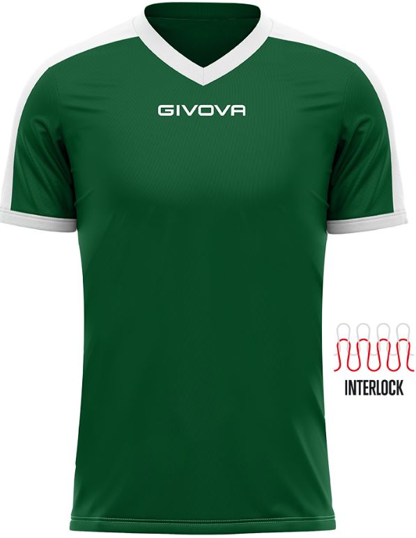 Sports T-shirt Givova Revolution Green-White M