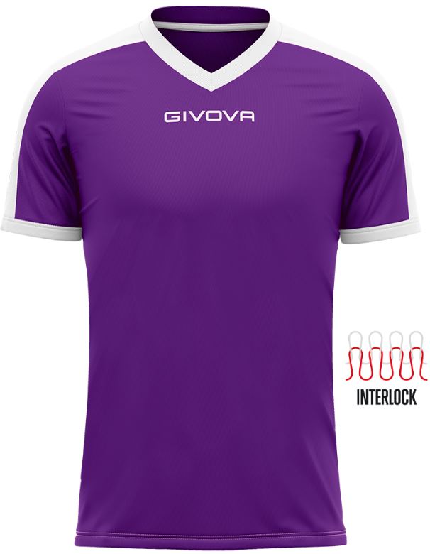 Sports T-shirt Givova Revolution Violet-Lillac purple L