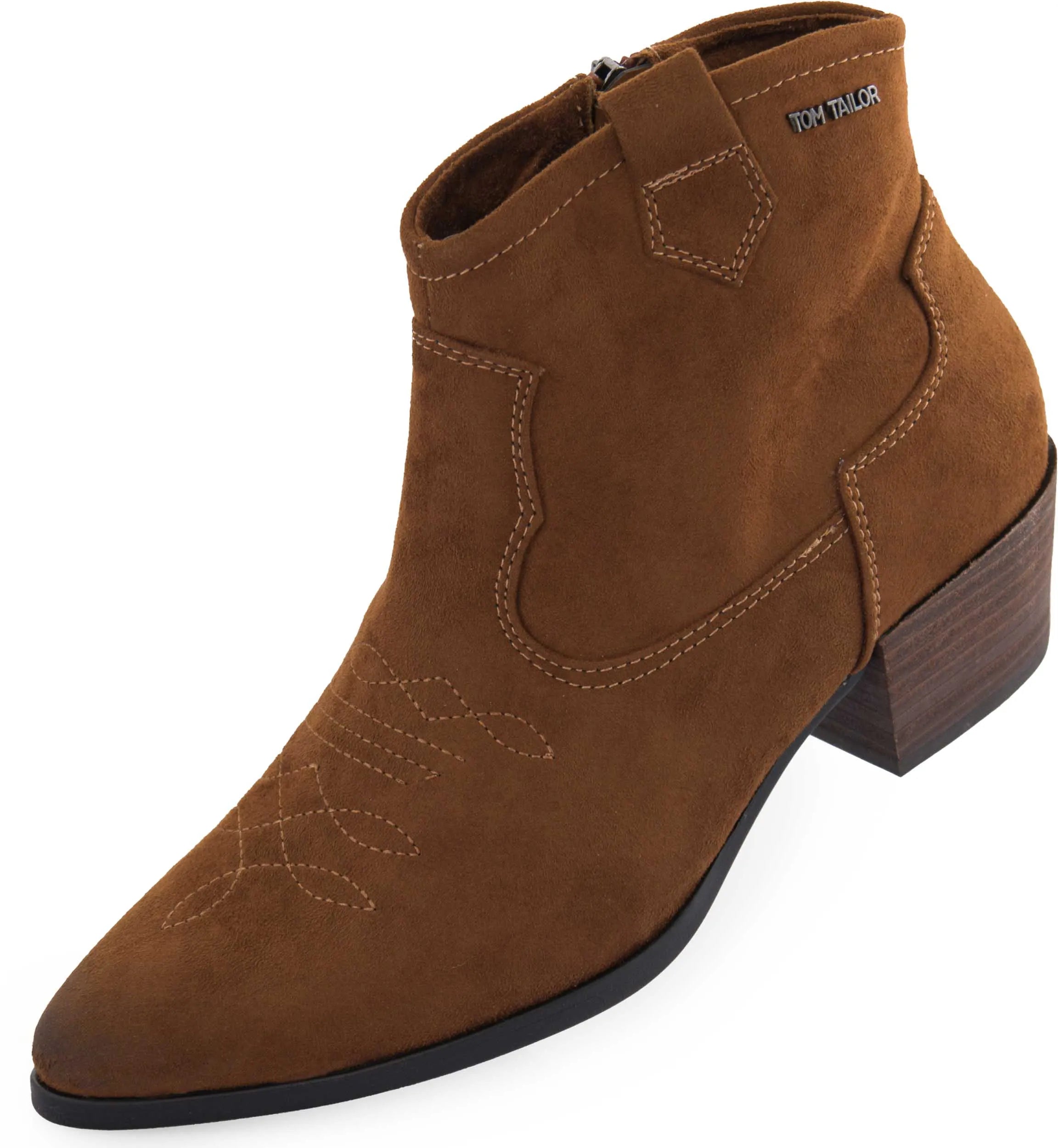 Tom Tailor Cognac Ladies Botkle Boots Cuir Taille 36