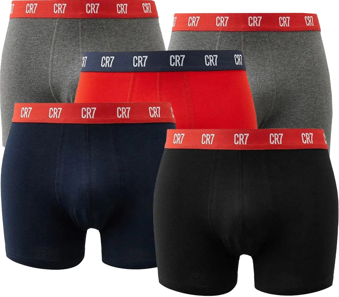 Boxers Cr7 Men Cristiano Ronaldo Boxerhort 5-PACK GRAY-NAVY-RED MIX M