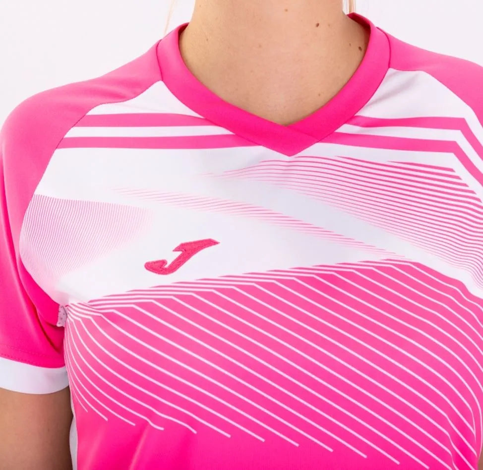 Dámske tričko Joma Supernova II Pink-White L-Sporty a priedušné