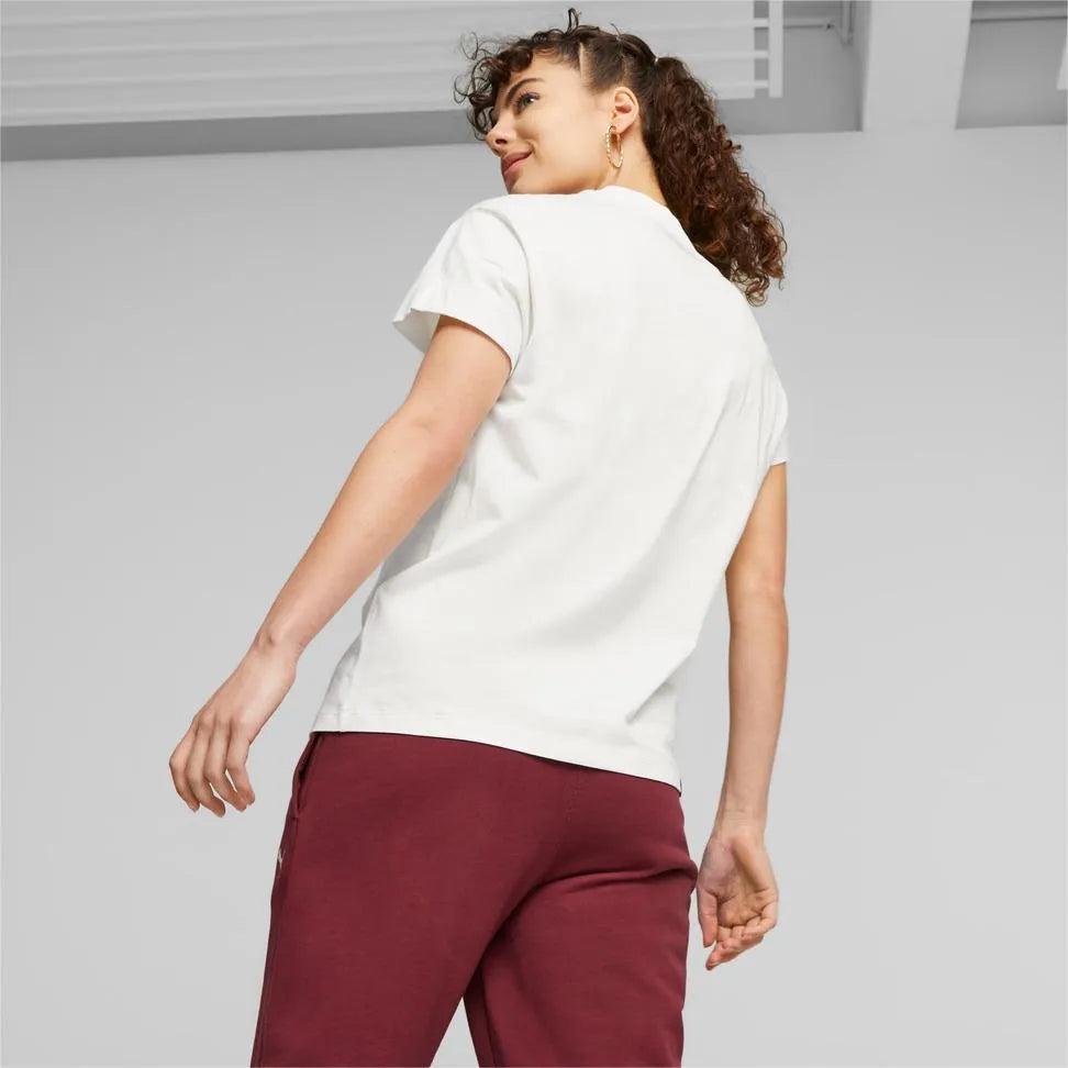 Puma dames t -shirt blanc l - coton doux et ajustement parfait