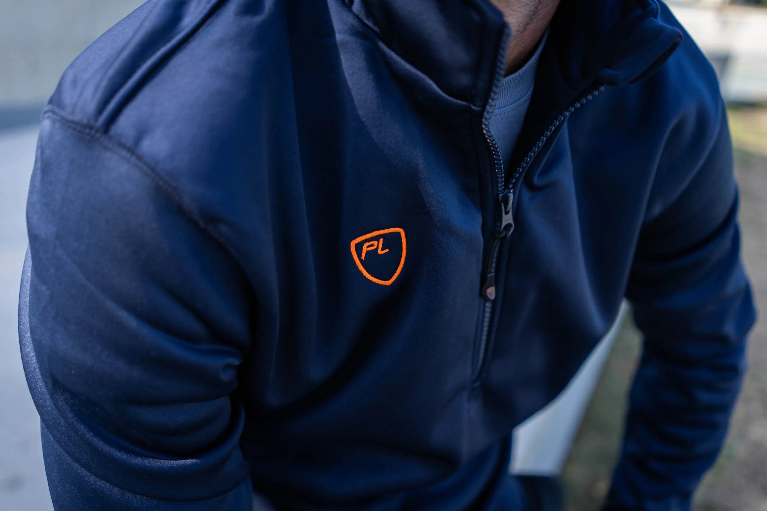 Homens 1/4 Zip Midlayer Navy L - Selta de playerlayer