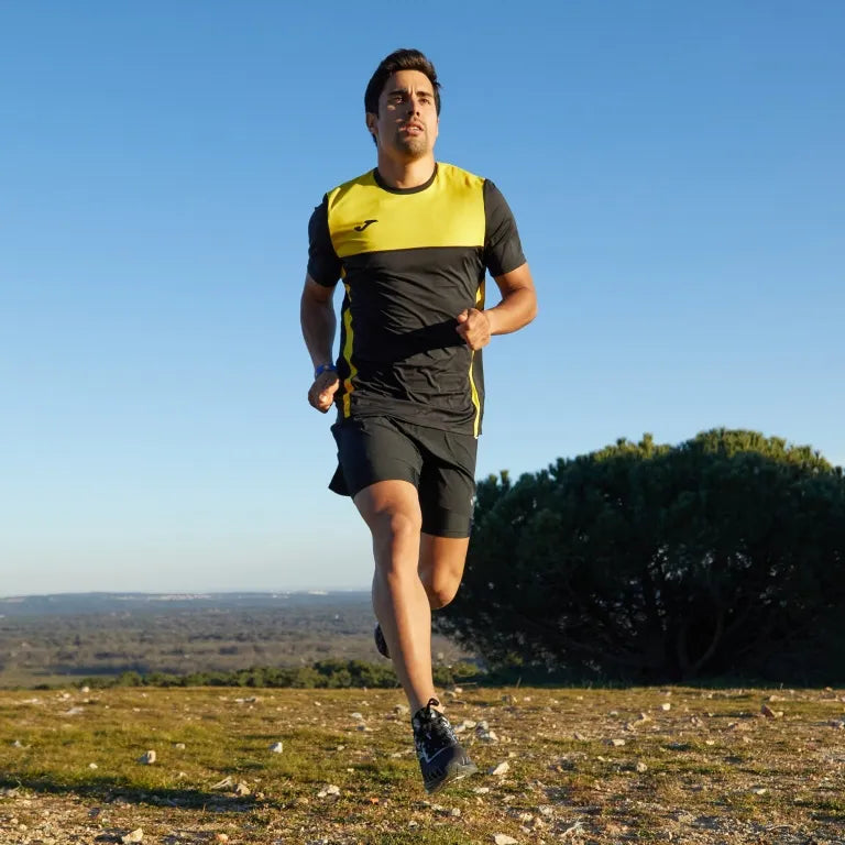 Sport póló Joma R-Trail Zwart-Geel Zwart 2xl