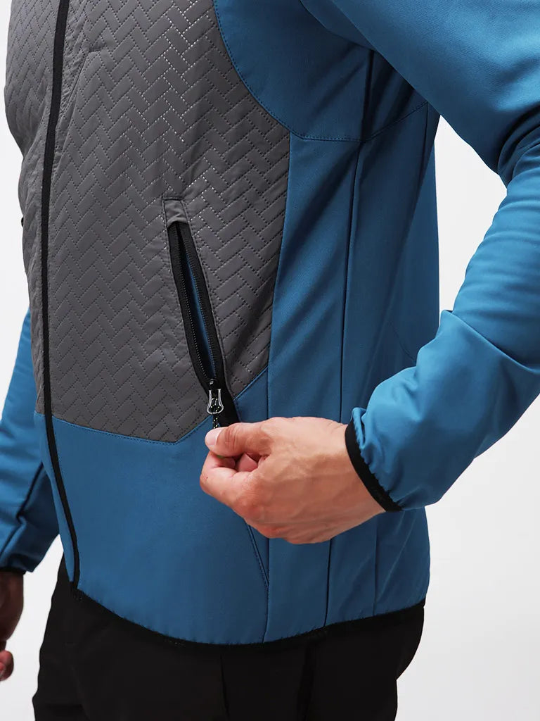 Urelon tmavo modrá pánska bunda - nepremokavá a priedušná