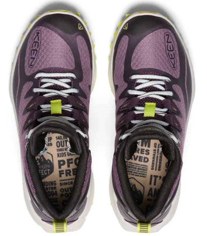 Damesschoenen Keen WMNS Zionic Mid WP Zwart Pruim/Daiquirri Groen Paarars 38